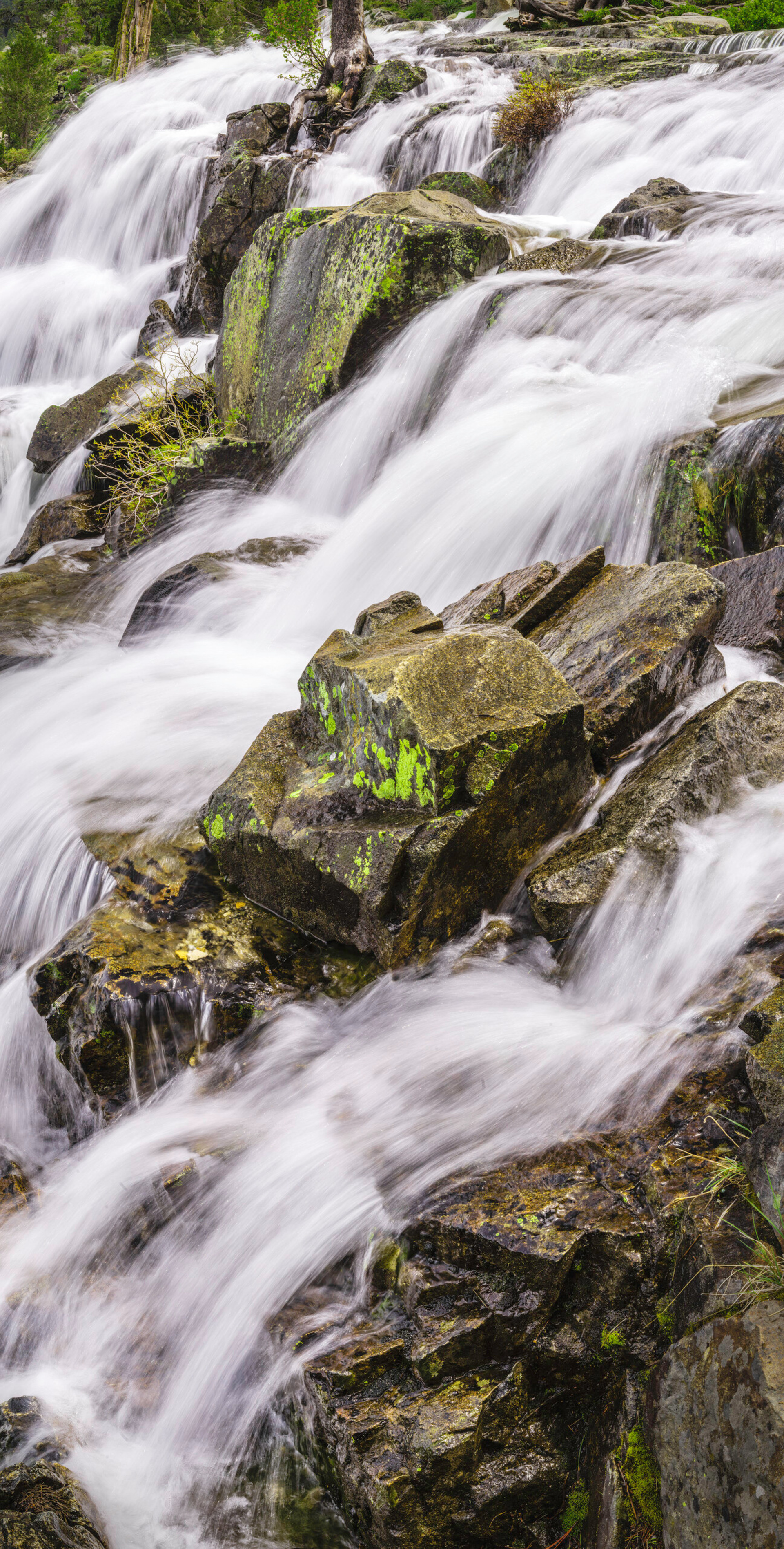Eagle Falls Cascade - Eagle Falls into Emerald Bay at Lake Tahoe