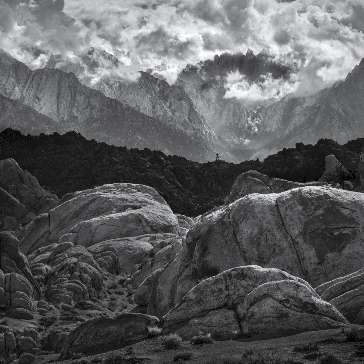 Lowering Clouds Over Mt Witney - Alabama Hills - Inyo National Forest