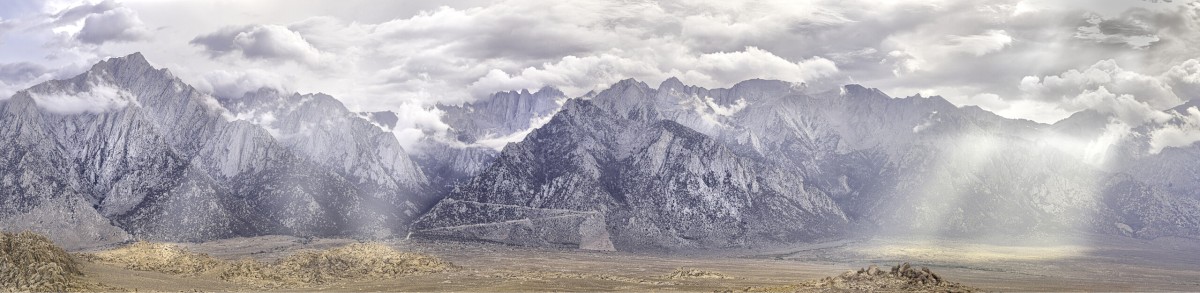Whitney Portal with Lowering Clouds - Alabama Hills BLM